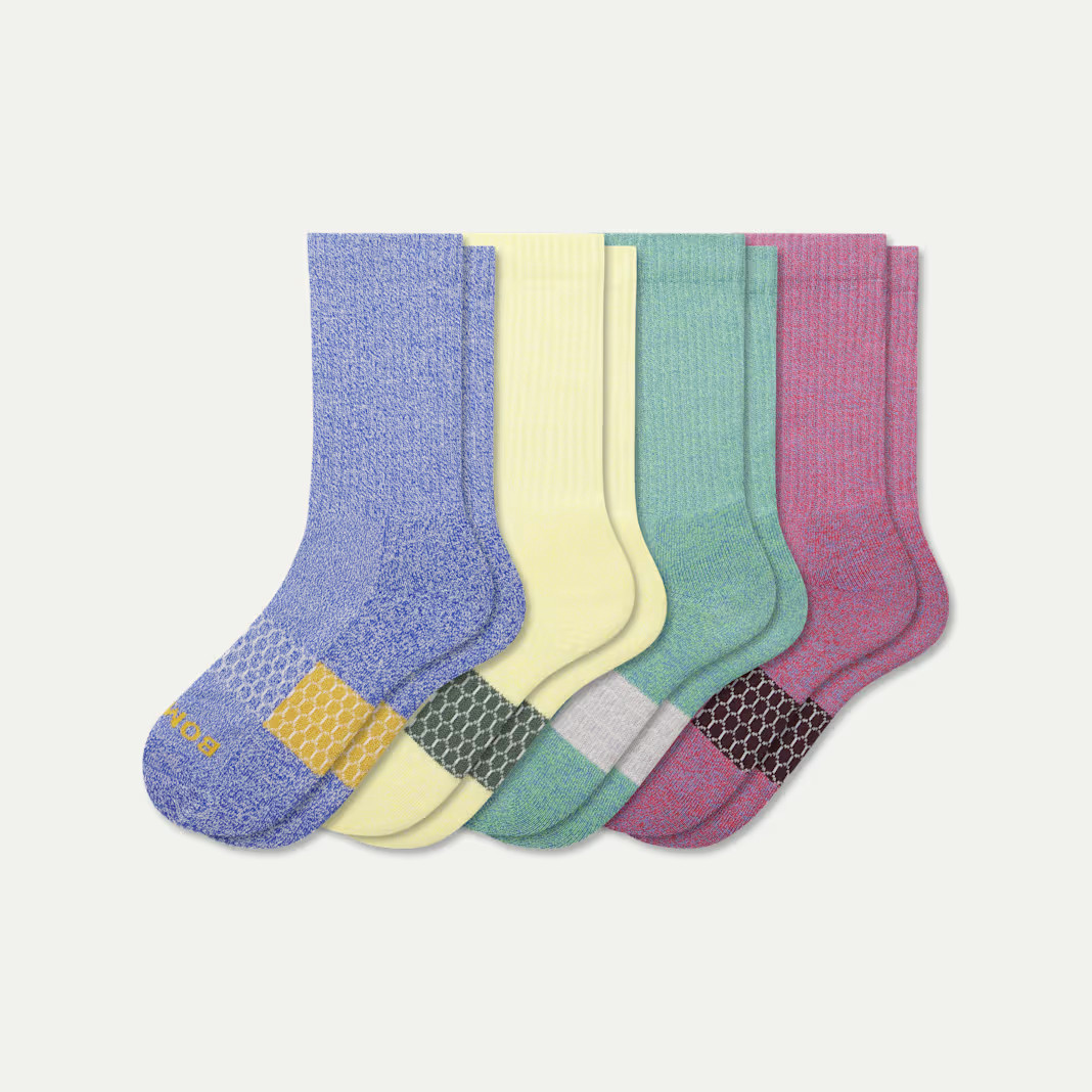 Youth Marl Calf Sock 4-Pack | Bombas