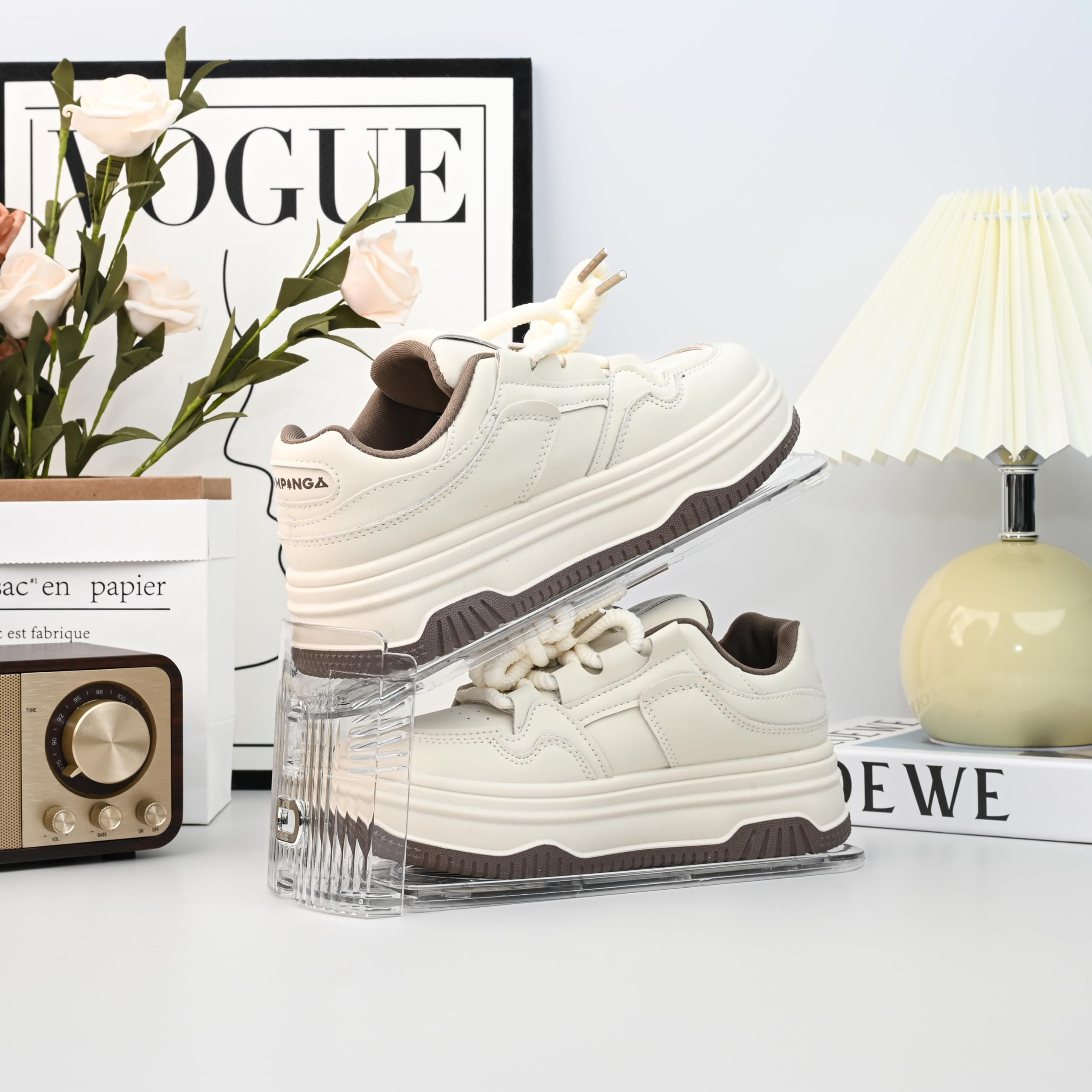 Clear Shoe Slots Organizer for Closet, 20-Pack Adjustable Shoe Stacker & Space-Saving Shoe Storag... | Amazon (US)