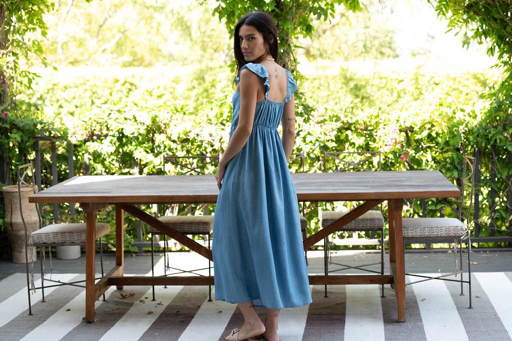 TASHA DRESS IN CHAMBRAY | Roma Label