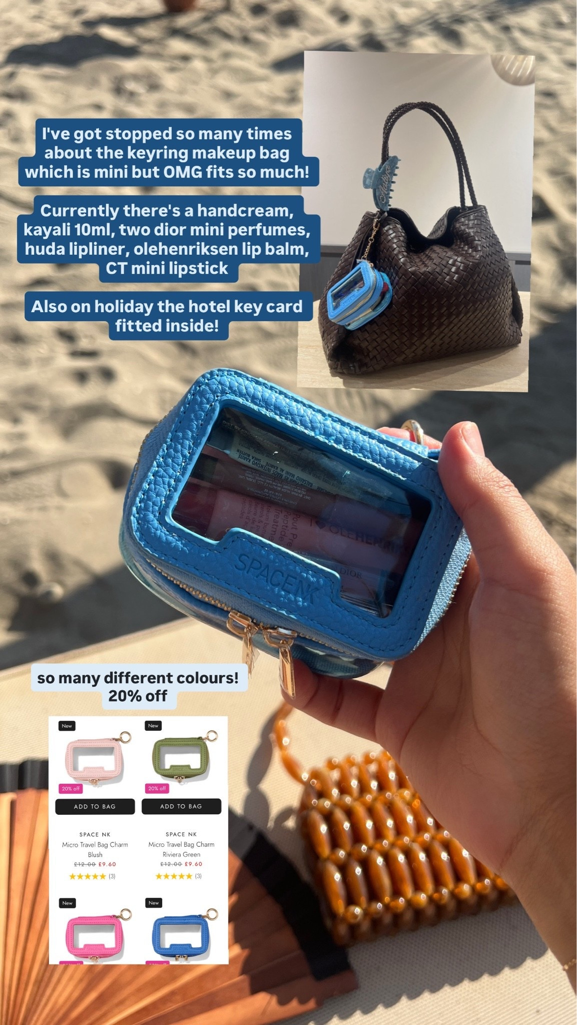 ultra mini bag makeup bag charm