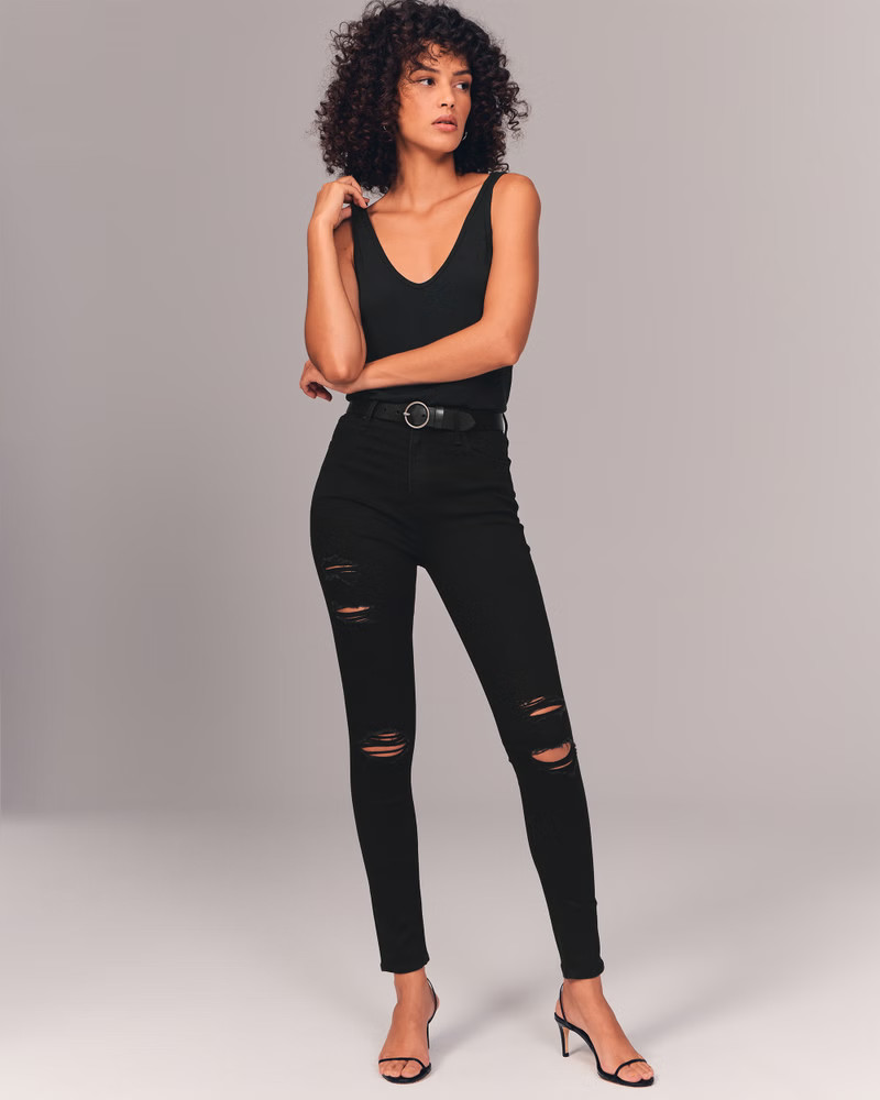 High Rise Super Skinny Jeans | Abercrombie & Fitch (US)