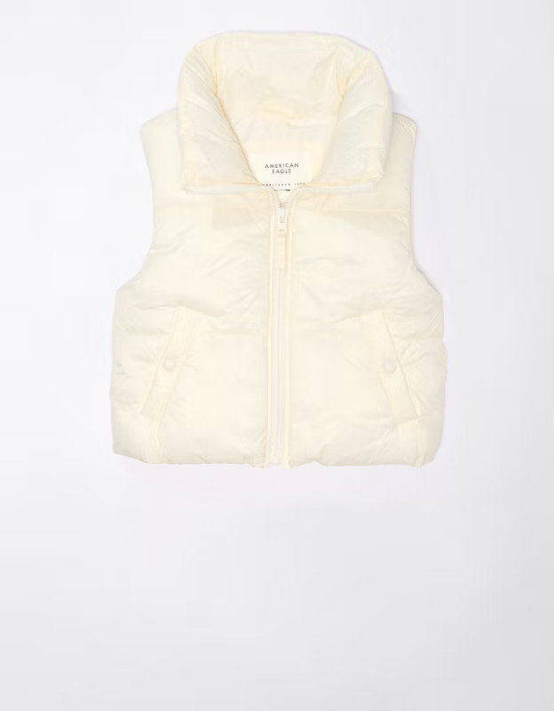 AE Cropped Puffer Vest | American Eagle Outfitters (US & CA)