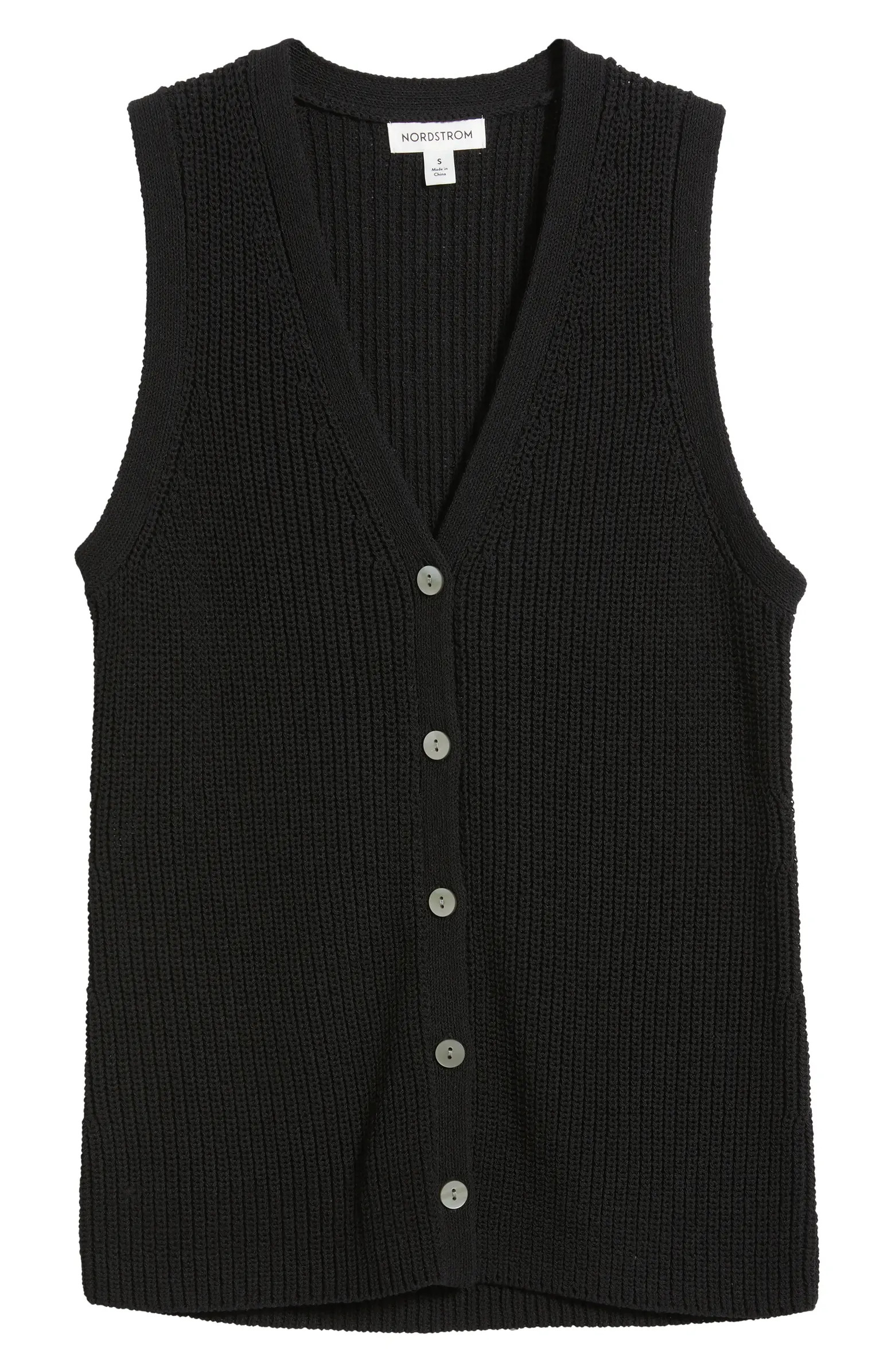 Nordstrom Button Front Cotton Blend Sweater Vest | Nordstrom | Nordstrom