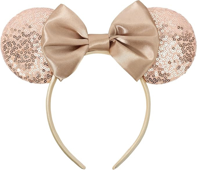 ETLUK Mouse Ears Headband,Glitter Headband for Adult Women Girls Parks Ears for Trips Cosplay Cos... | Amazon (US)