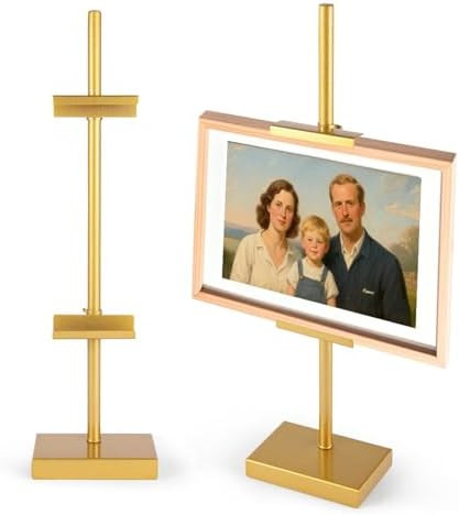 1pcs Adjustable Tabletop Easel Stand for Picture Frames, Picture Easels for Display, Gold Easel, ... | Amazon (US)