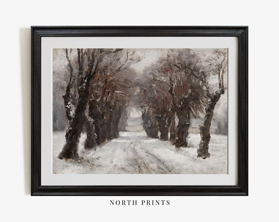 Winter Country Print | Vintage Landscape PRINTABLE | Neutral Tones Digital Downloadable Print #86 | Etsy (US)