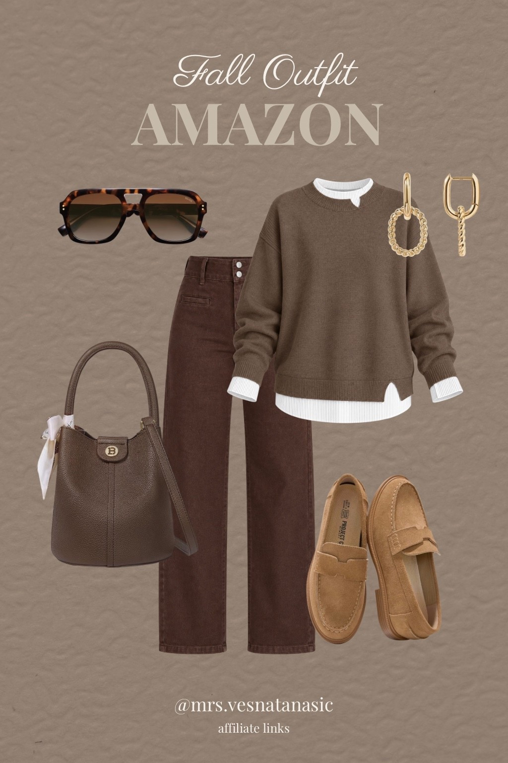 Chocolate brown is having a moment and I’m here for it. 🍂 Love this easy layered sweater + tee paired with brown denim and suede loafers—polished, comfortable and perfect for everyday fall. Added a few Amazon accessories to finish the look. Everything linked! ✨

#LTKootd #LTKSeasonal