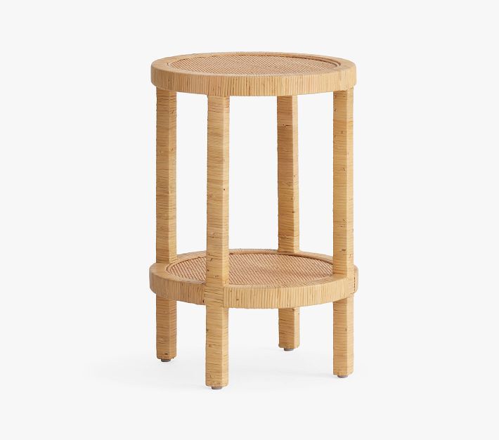 Circular Rattan Side Table (17&quot;) | Pottery Barn Kids