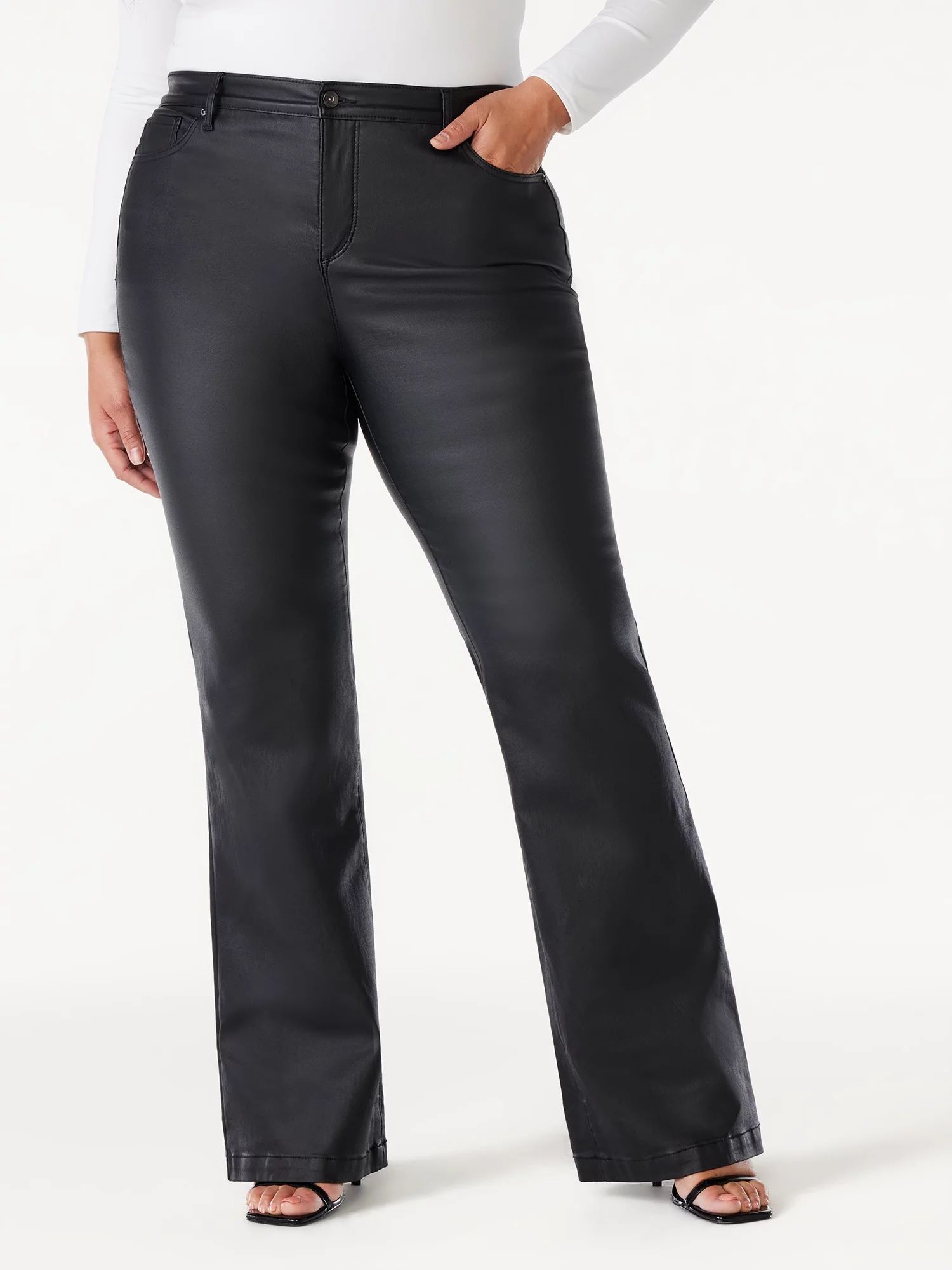 Sofia Jeans Women's Plus Size Melisa Flare High Rise Trouser Jeans, 32.5" Inseam, Sizes 14W-28W | Walmart (US)