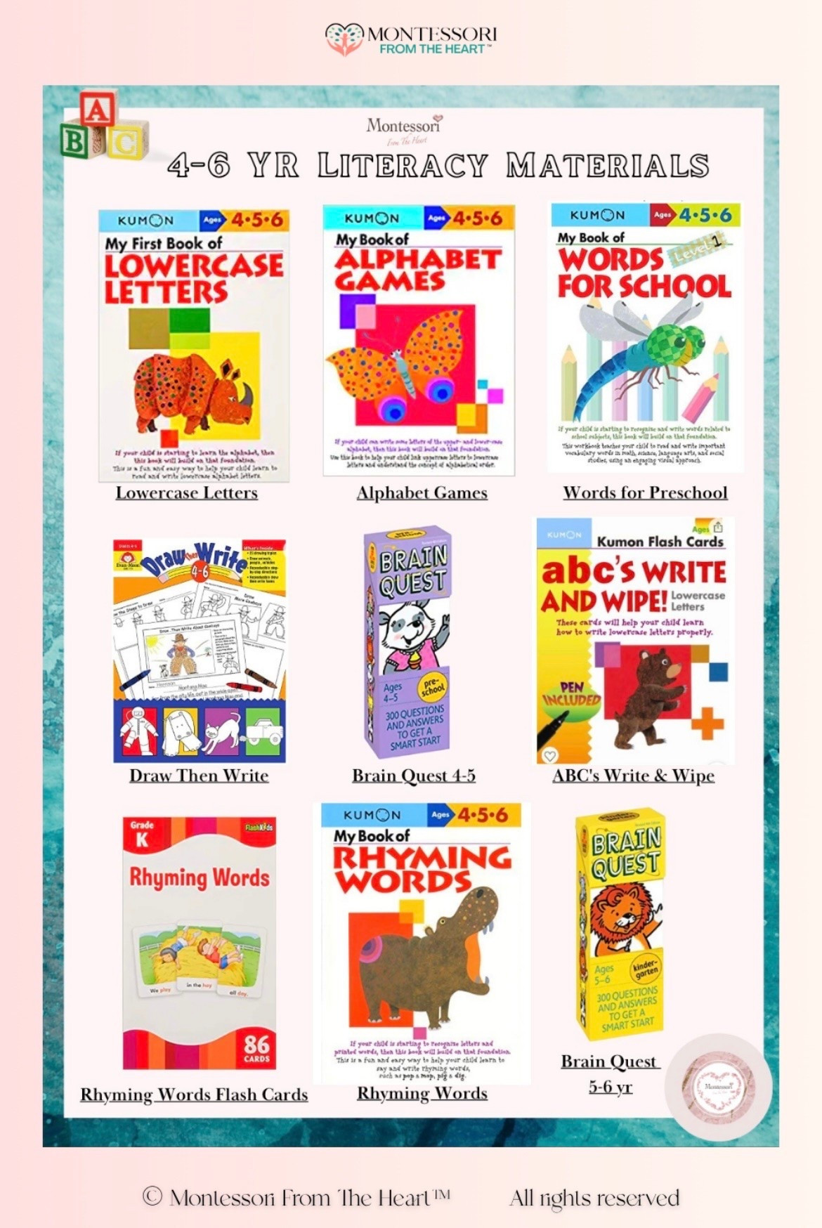 4-6yr Early Literacy Resources

#LTKkids #LTKhome #LTKfamily
