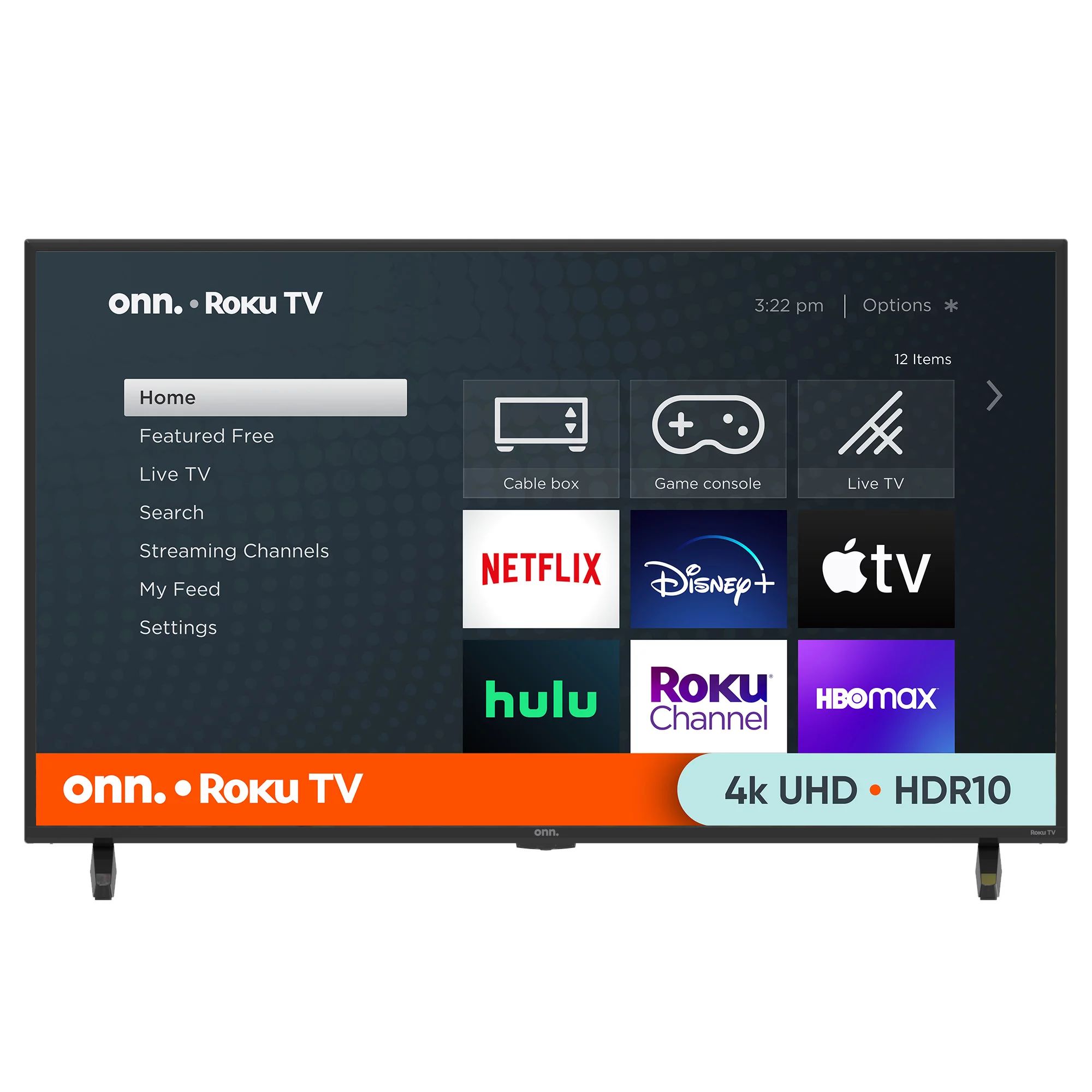 onn. 43” Class 4K UHD (2160P) LED Roku Smart TV HDR (100012584) - Walmart.com | Walmart (US)