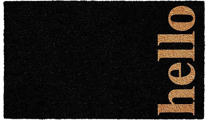 Calloway Mills 102642436BNB Vertical Hello Doormat, Black/Natural, 24" x 36" | Amazon (US)
