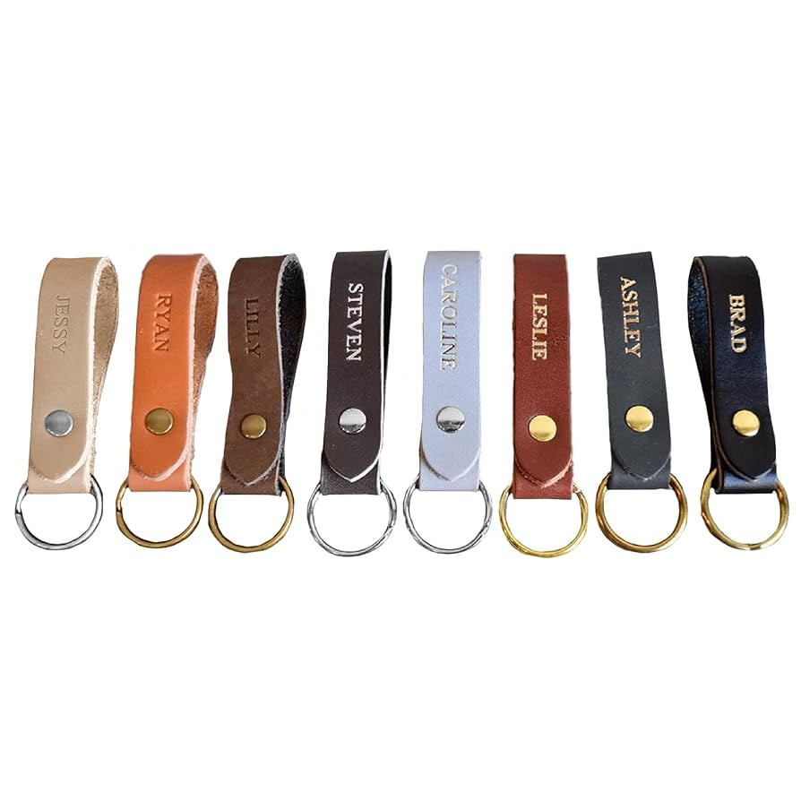 Personalized Leather Keychain for Father’s Day Gifts - Premium Engraved Keychains for Men & Wom... | Amazon (US)