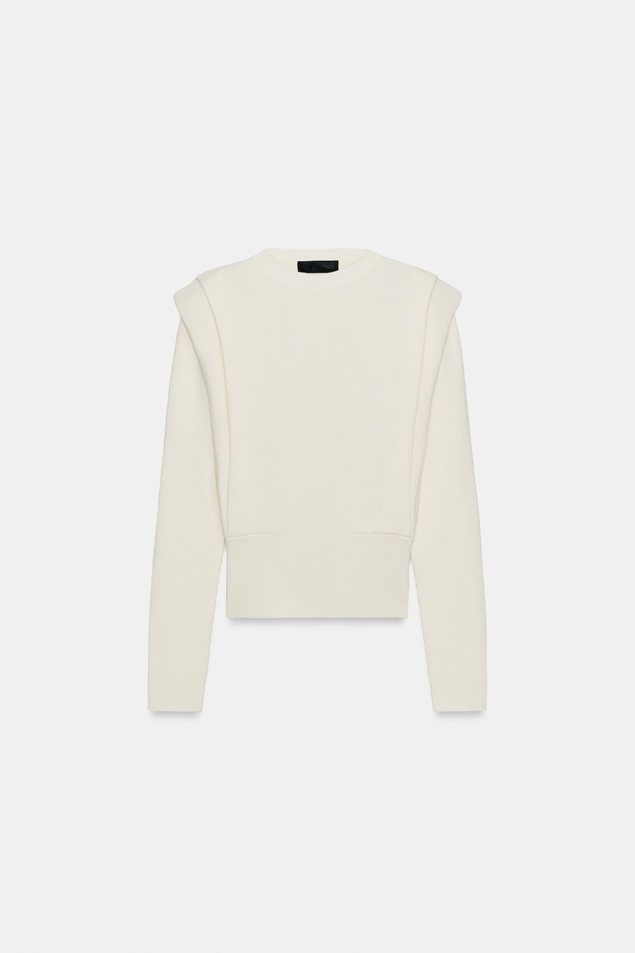SHOULDER PAD KNIT JUMPER | Zara US