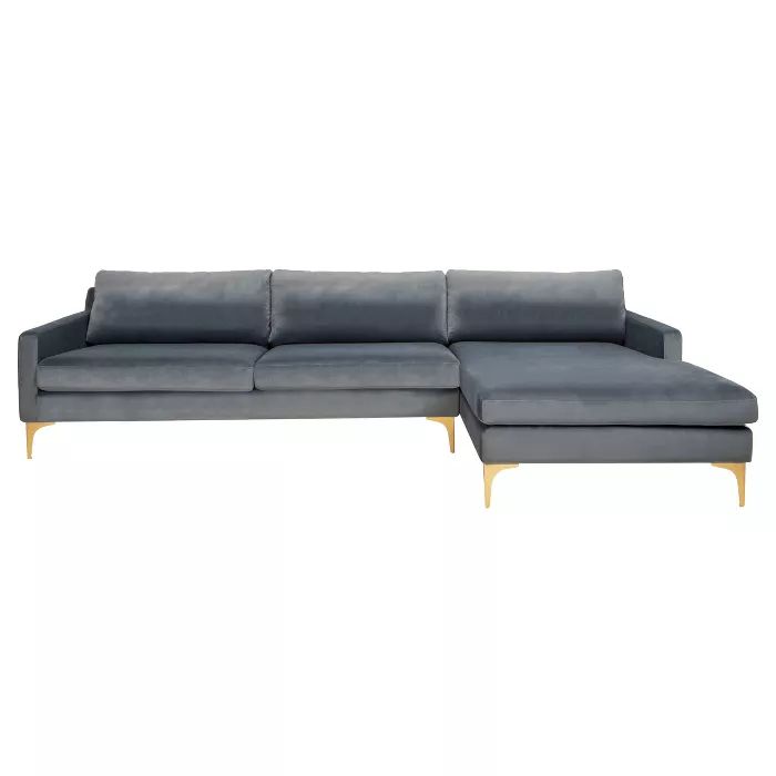 Brayson Chaise Sectional Sofa Dusty Blue - Safavieh | Target
