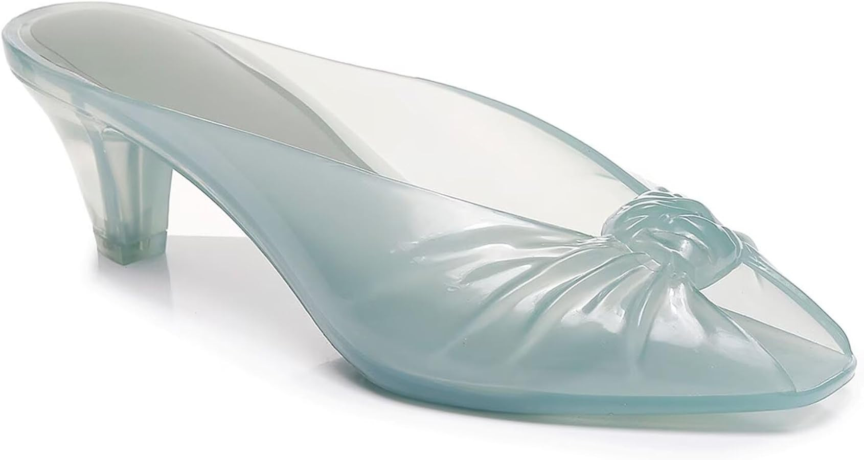 Agodor Jelly Kitten Heel Mules Sandals for Women Slip On Jellies Slide Sandals Twist Knot Square ... | Amazon (US)