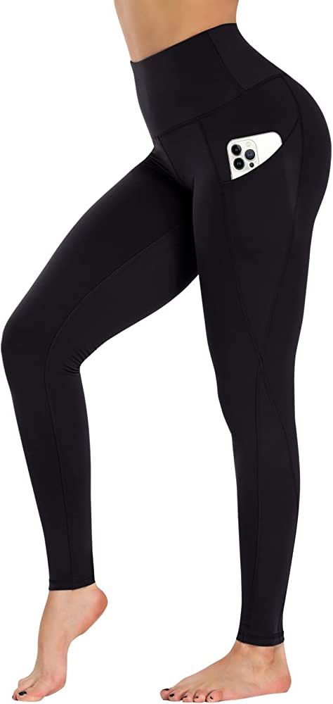 GAYHAY Leggings with Pockets for Women Reg & Plus Size - Capri Yoga Pants High Waist Tummy Contro... | Amazon (US)