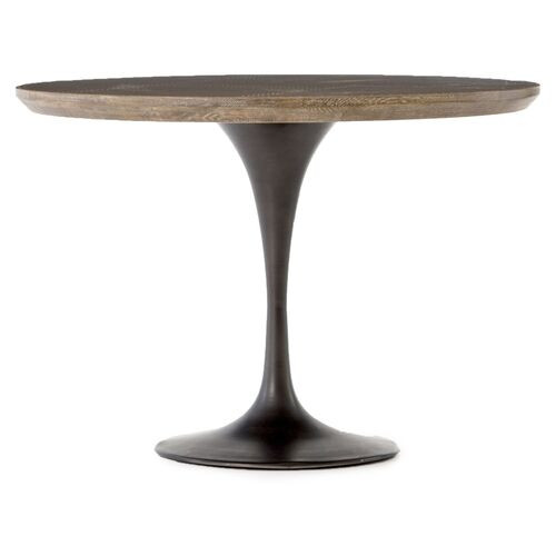 Omari 42" Bistro Table - Rustic Black | One Kings Lane