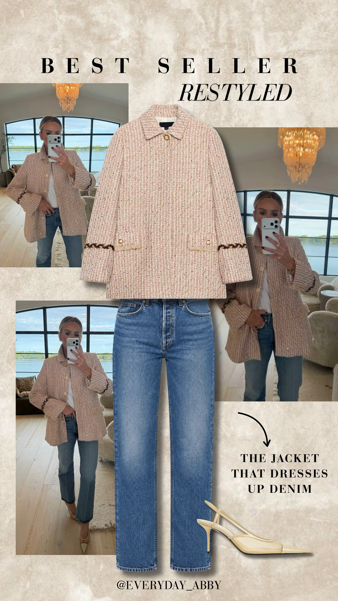 This sequin jacket is giving Chanel vibes 😍✨ Such a chic statement piece!! Wearing a medium 🤎