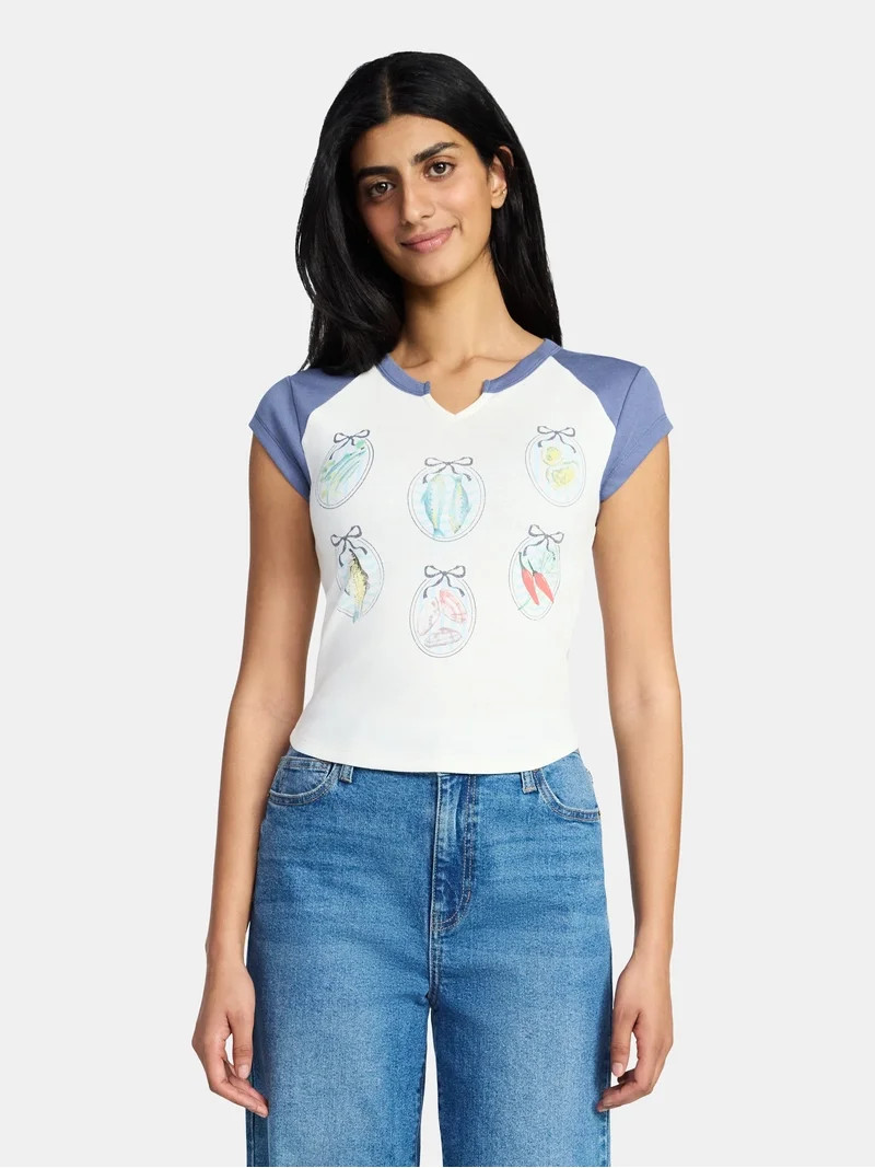 Sardine Women's Graphic Tee with Short Sleeves, Sizes XXS-XXL | Walmart (US)
