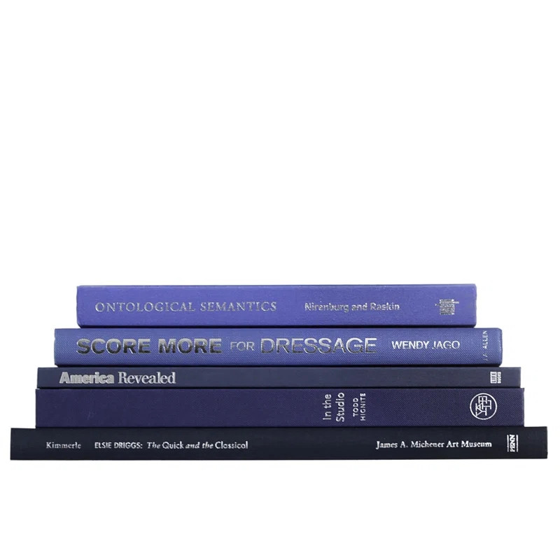 5 Piece Coffee Table Colorstak Authentic Decorative Book Set | Wayfair Professional