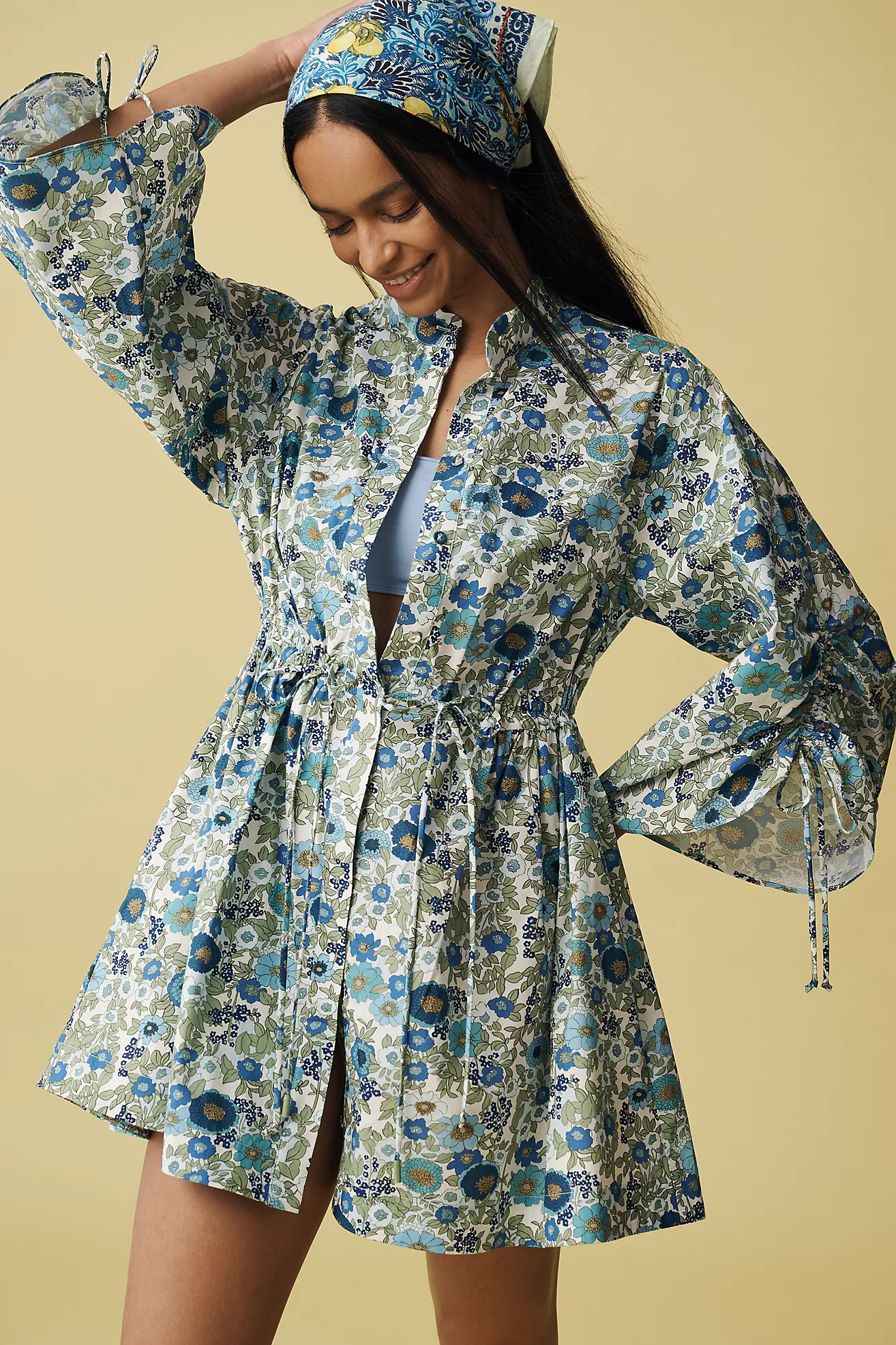 ALÉMAIS Pam Long-Sleeve Mini Dress | Anthropologie (US)