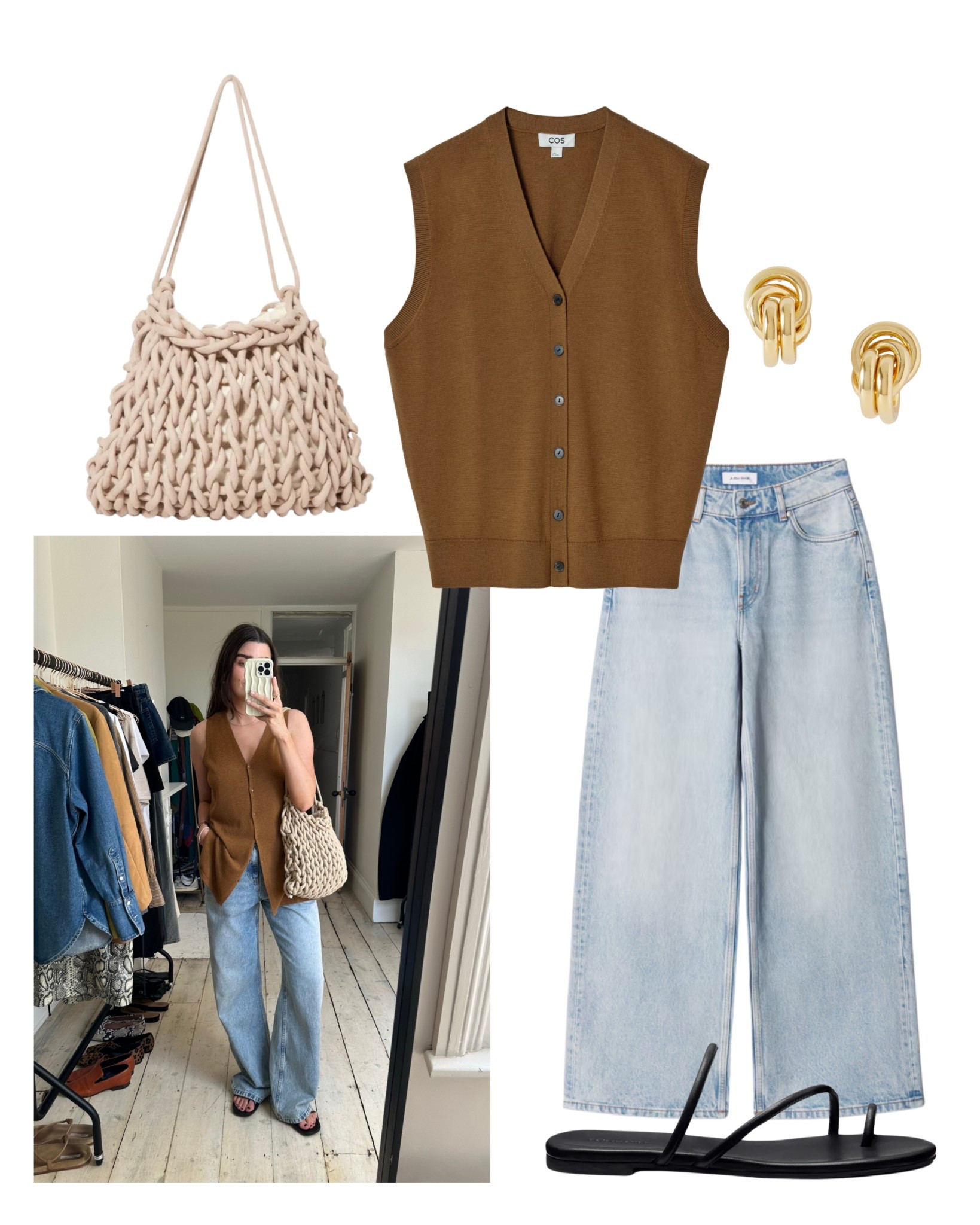 Relaxed and modern: sleeveless knit vest worn with wide-leg light denim and a slouchy textured bag. great for everyday plans or casual office wear. 

You can find more style content over on my Substack ’The Wardrobe Edit’

#LTKstyletip #LTKsummer