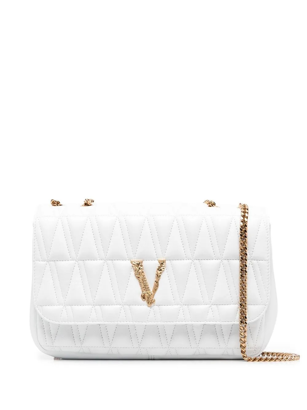 Versace Bolsa Tiracolo Matelassê Virtus - Farfetch | Farfetch Global
