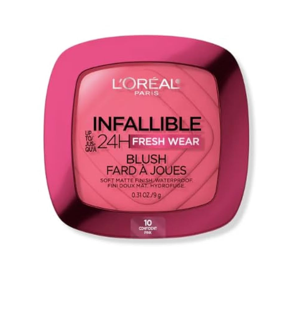 L'Oreal Paris Infallible Up to 24H Fresh Wear Soft Matte Blush, Blendable, Long-Lasting and Water... | Amazon (US)