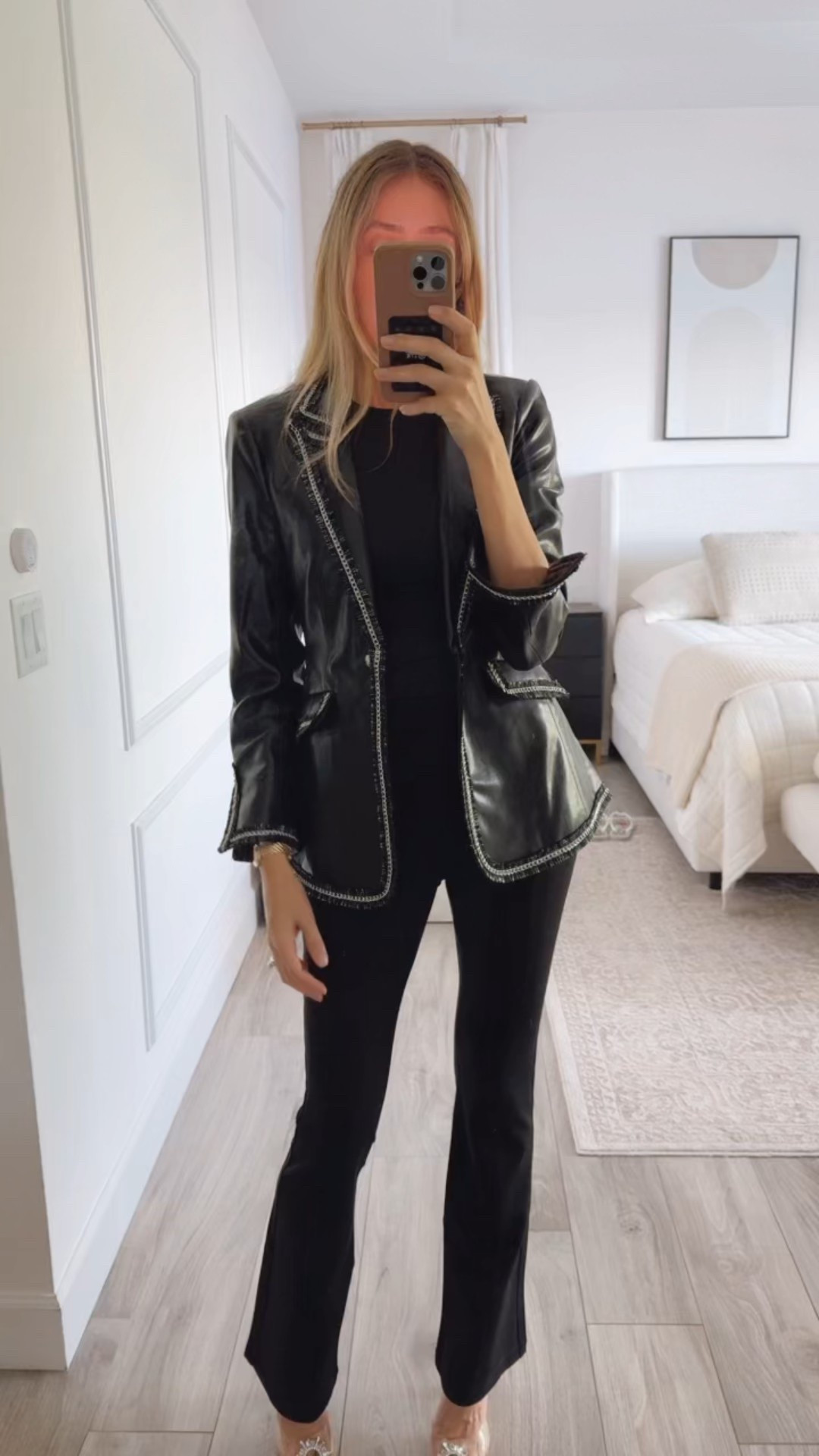 This jacket is definitely a statement piece to elevate any of your outfits! It’s also beautiful for this holiday season, the pants are so flattering and i love the gold buttons on the side! I am wearing a size small, it runs tts. @saks @cinqasept #Saks #SaksPartner #cinqasept

#LTKHoliday #LTKU #LTKootd