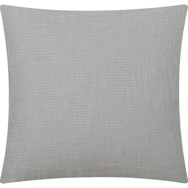 Mainstays Solid Texture Polyester Square Decorative Throw Pillow, 18"×18", Grey | Walmart (US)