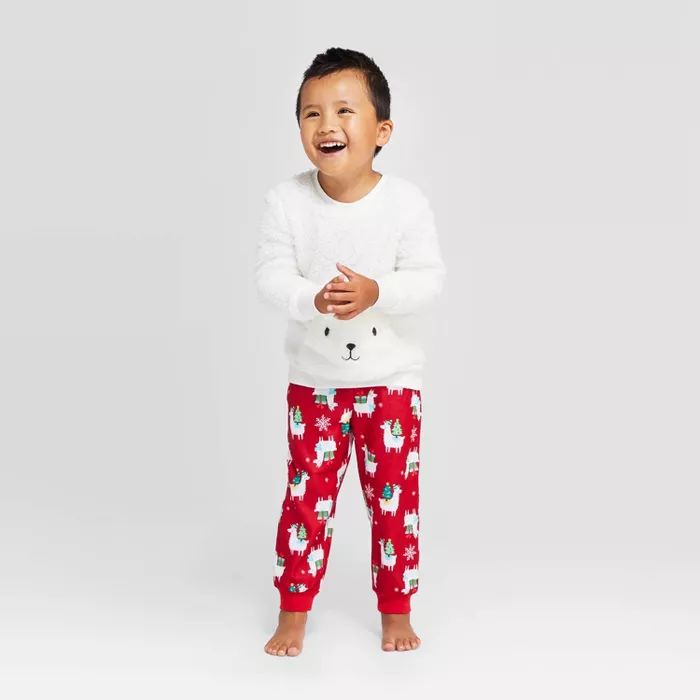 Toddler Holiday Llama Pajama Set - Wondershop™ White | Target