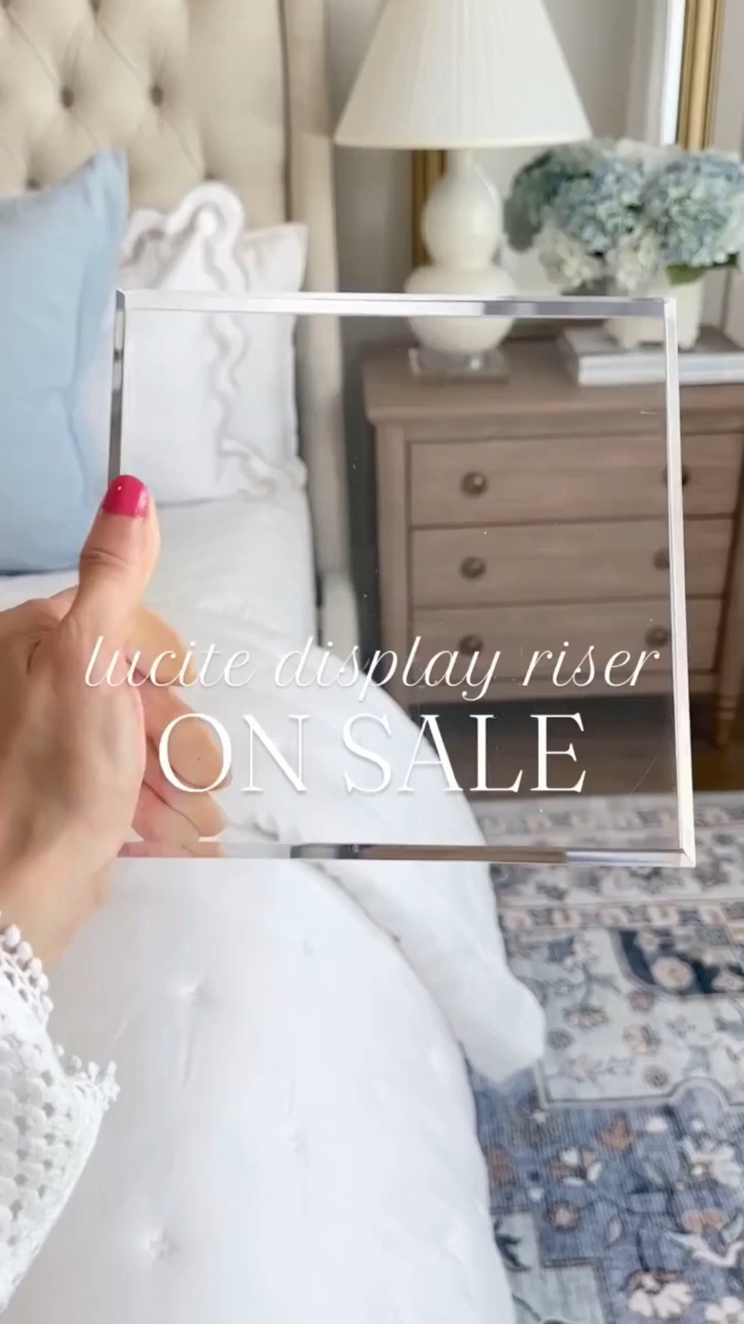 Lucite riser stand on sale! ✨