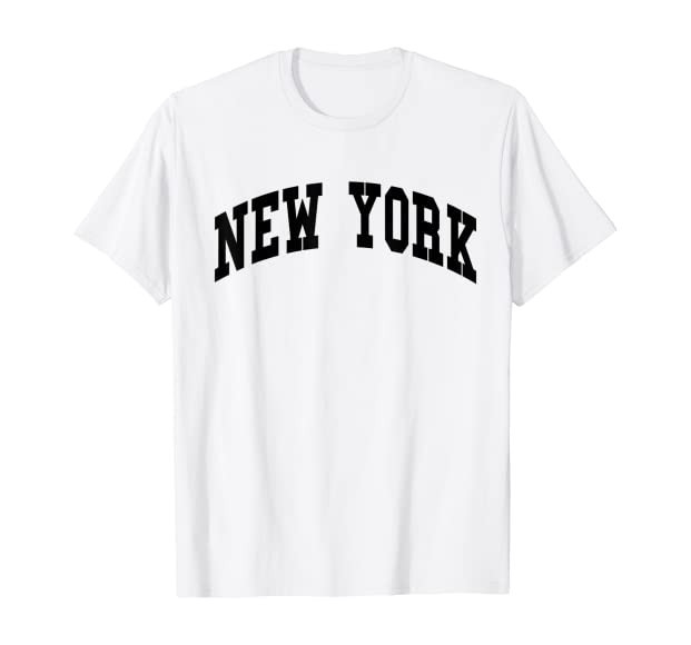 NEW YORK - NYC - Throwback Design - Classic T-Shirt Travel Outfits Airplane Outfits Airport Looks  | Amazon (US)
