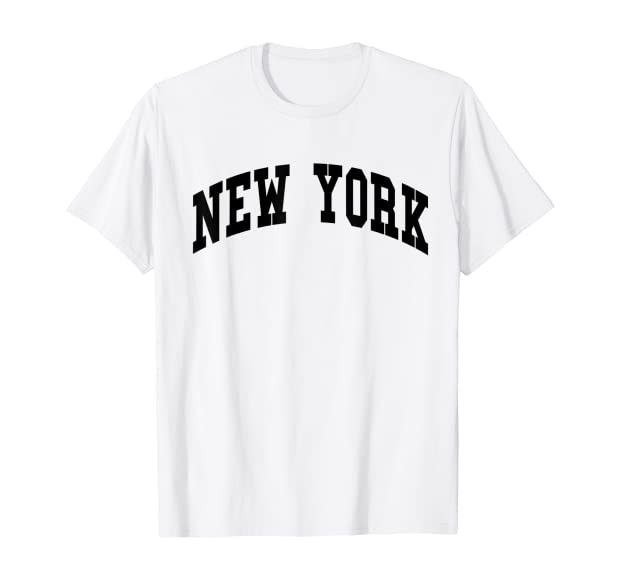 NEW YORK - NYC - Throwback Design - Classic T-Shirt Travel Outfits Airplane Outfits Airport Looks  | Amazon (US)