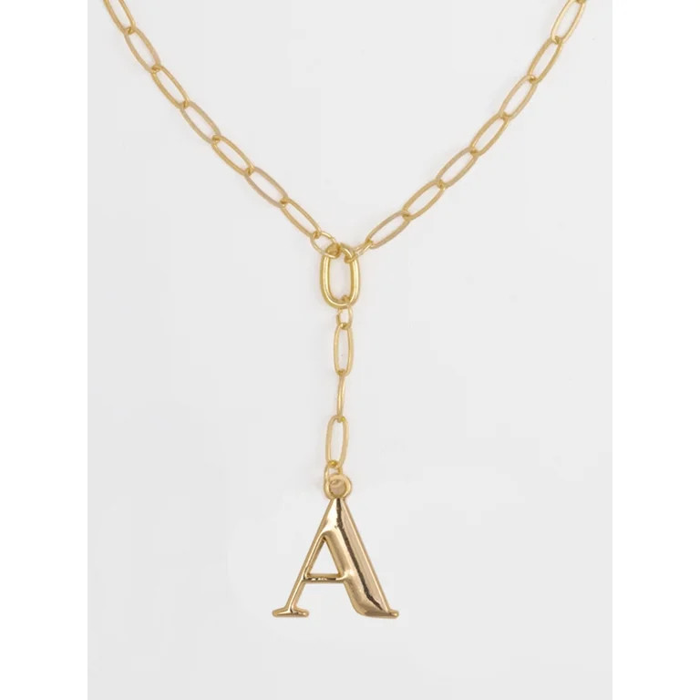 Time and Tru Women's Goldtone Initial Necklace, A | Walmart (US)