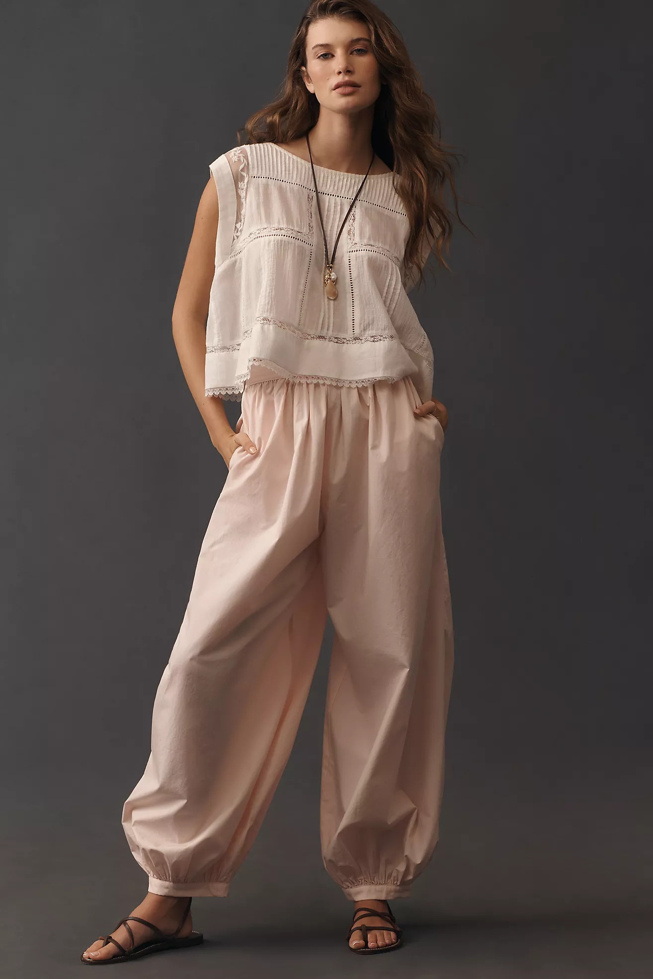 Maeve Poplin Genie Pants | Anthropologie (US)