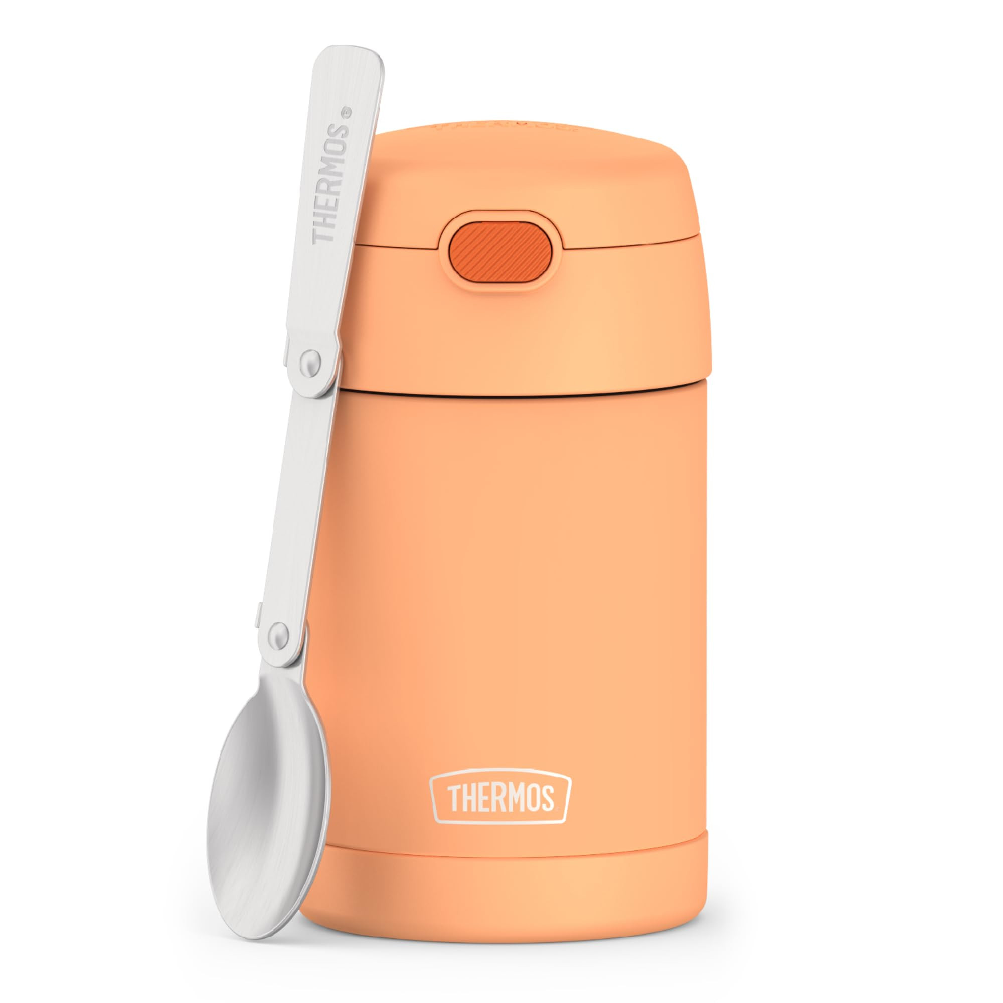 THERMOS FUNTAINER 16 Ounce Stainless Steel Vacuum Insulated Food Jar with Folding Spoon, Neon Ora... | Amazon (US)