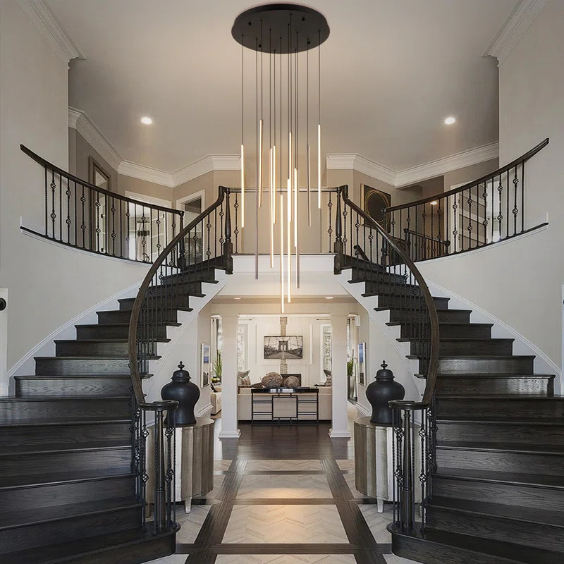 Caylah Cluster Cylinder LED Pendant for Stairs | Wayfair North America