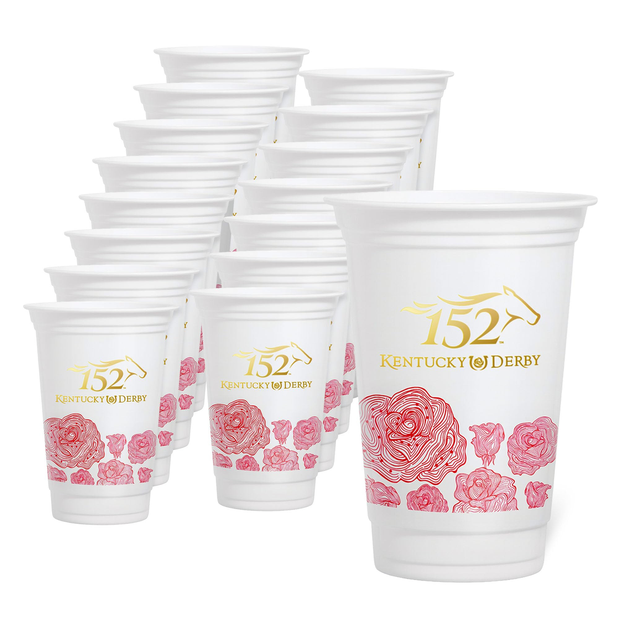 Westrick Officially Licensed 152nd Kentucky Derby 16oz Plastic Cups – 16 Pack – Sturdy 2026 C... | Amazon (US)