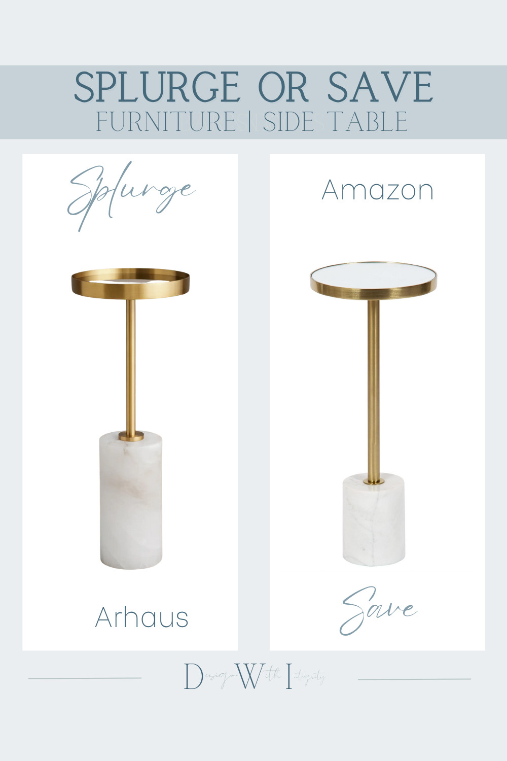 Splurge vs. Save: Two marble + brass pedestal side tables with the same modern silhouette and sleek profile. Compare the Arhaus version with this affordable Amazon alternative. Tap to explore both options.


side table, marble side table, brass accent table, Arhaus dupe, Amazon home decor, pedestal table, living room furniture, splurge vs save, look for less decor, modern home styling 

 #LTKHome