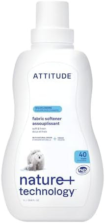 ATTITUDE Liquid Fabric Softener, Plant-Based & Vegan, HE Compatible, Naturally Derived, Wildflowe... | Amazon (US)