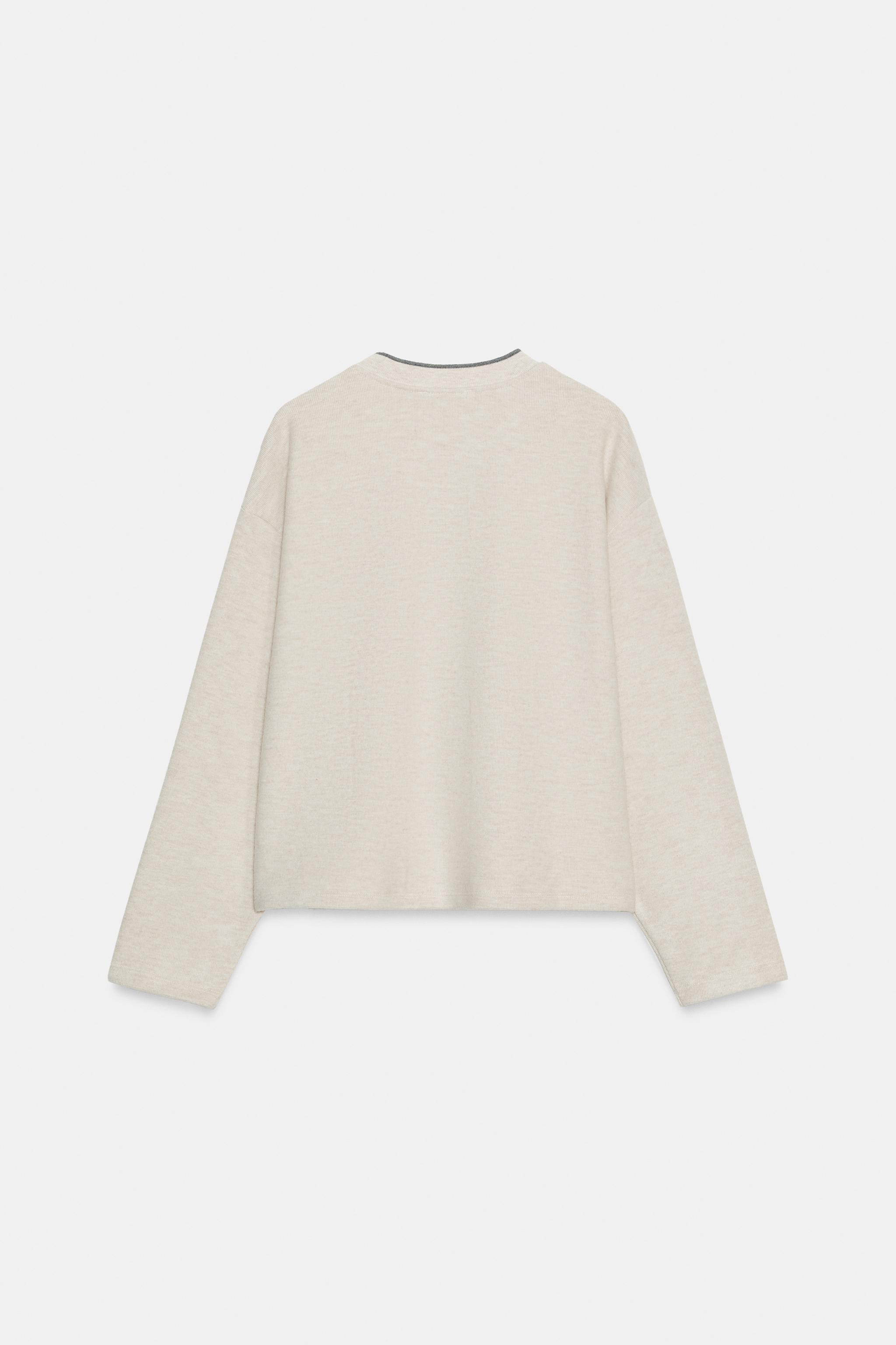 CONTRAST STRIPE SOFT SWEATSHIRT | Zara UK