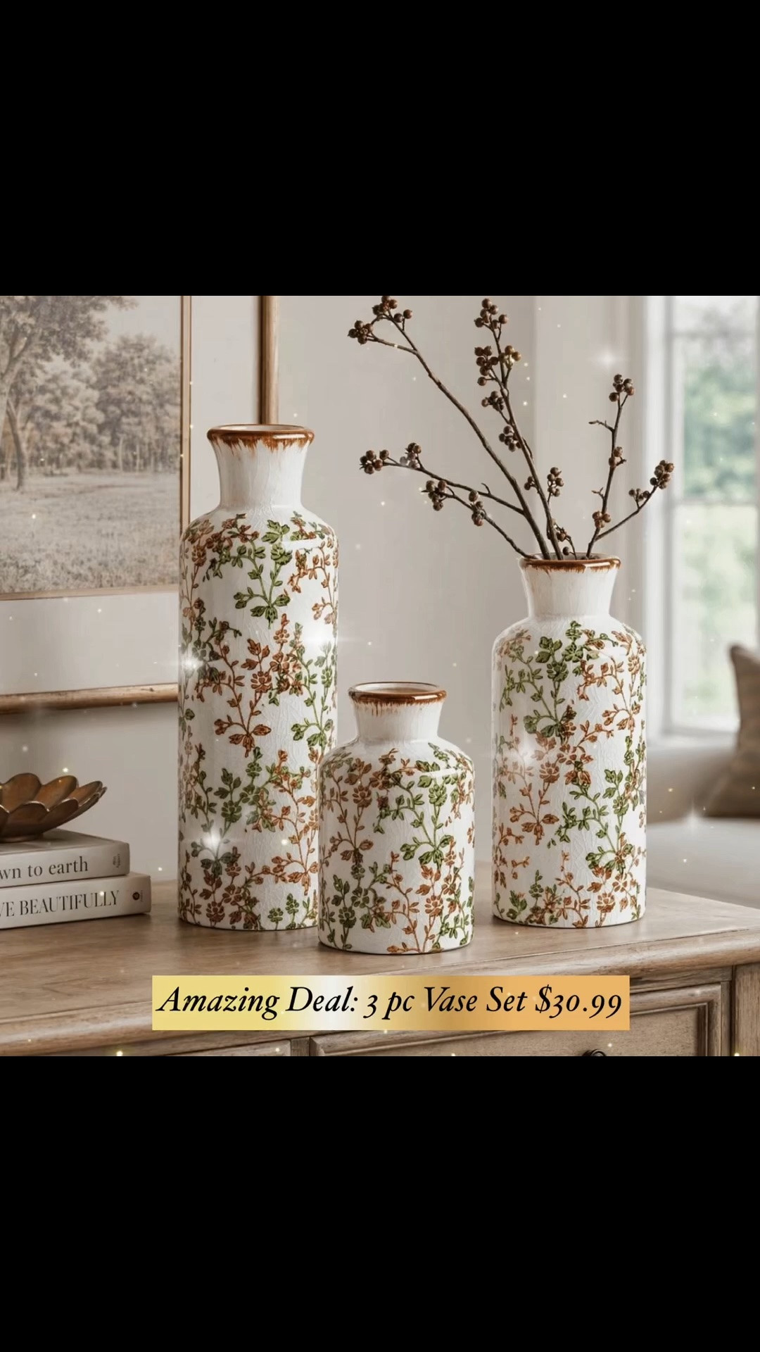 Shop this amazing deal below: 3 PC Vase Set $30.99 While Supplies Last

#homedecorating #walmartpartner #affiliatelink

#LTKHome