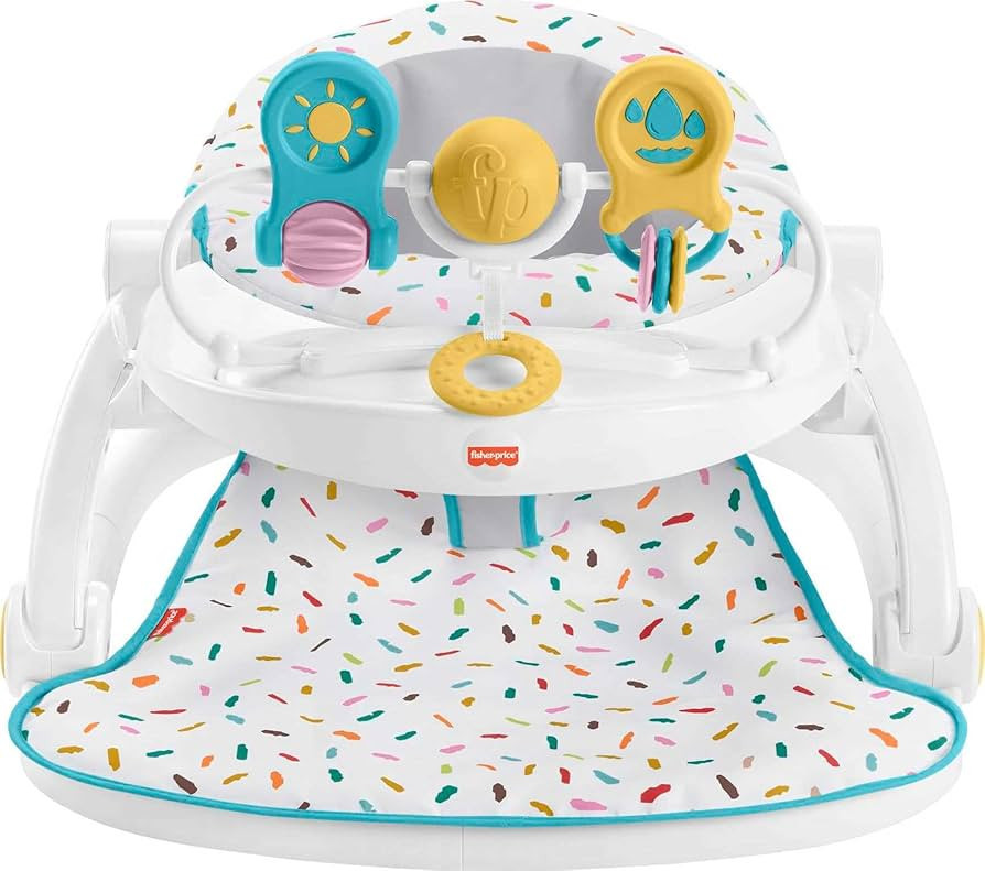 Fisher-Price Portable Baby Chair Deluxe Sit-Me-Up Floor Seat with Snack Tray, Newborn Activity To... | Amazon (US)