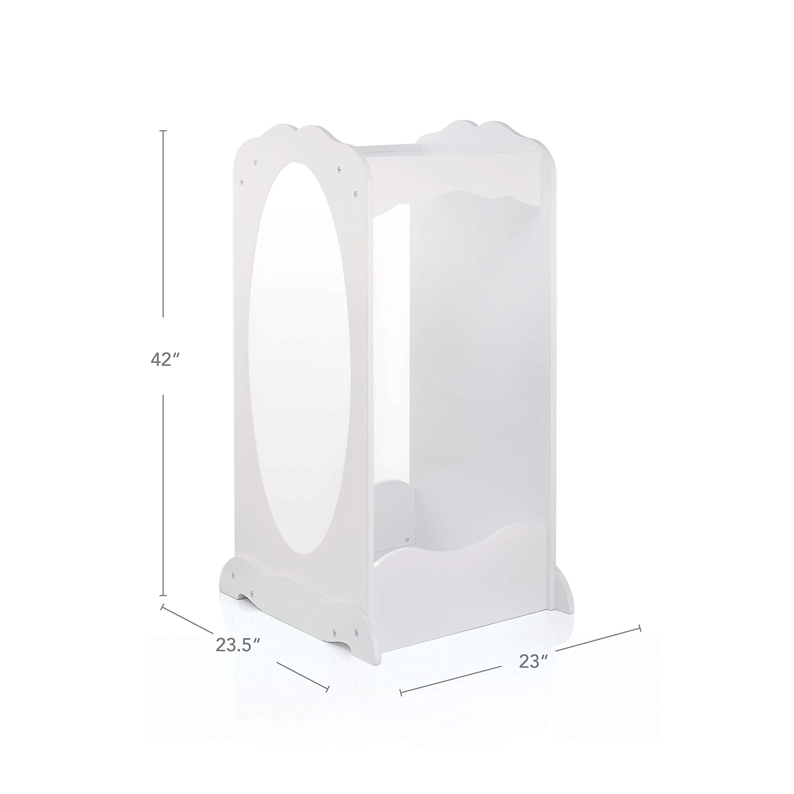 Guidecraft Dress Up Cubby Center – White: Toddler's Clothing and Shoes Armoire, Dresser with Mirror  | Amazon (US)