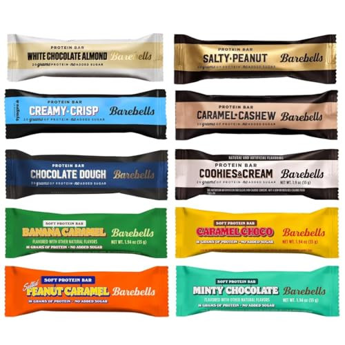 Generic Barebels Protein Bars Variety Pack Sampler- Protein Snacks with 20g of High Protein - Protein Bar with 1g of Total Sugars - 10 Flavors - (10 Count) | Amazon (US)