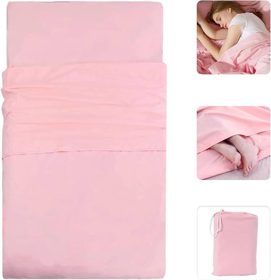 LUCKIN STAR Travel Sheet Sleep Sack Adult, Self Tanning Sleep Bed Sheet Protector, Travel Sleepin... | Amazon (US)