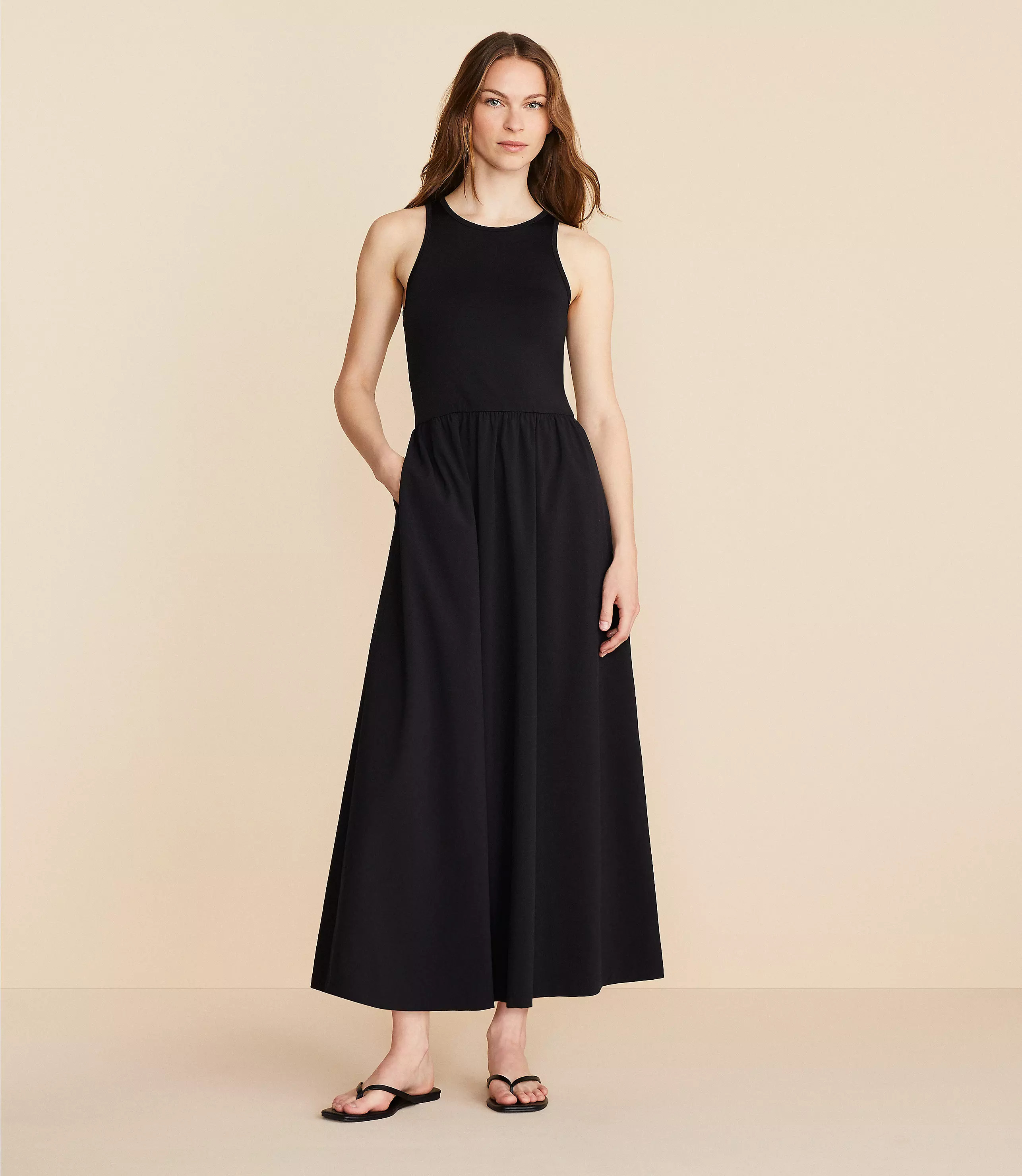 Lou & Grey Wanderweave Cutout Midi Dress | LOFT