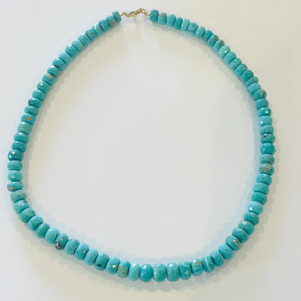 faceted turquoise candy necklace | Theodosia Jewelry